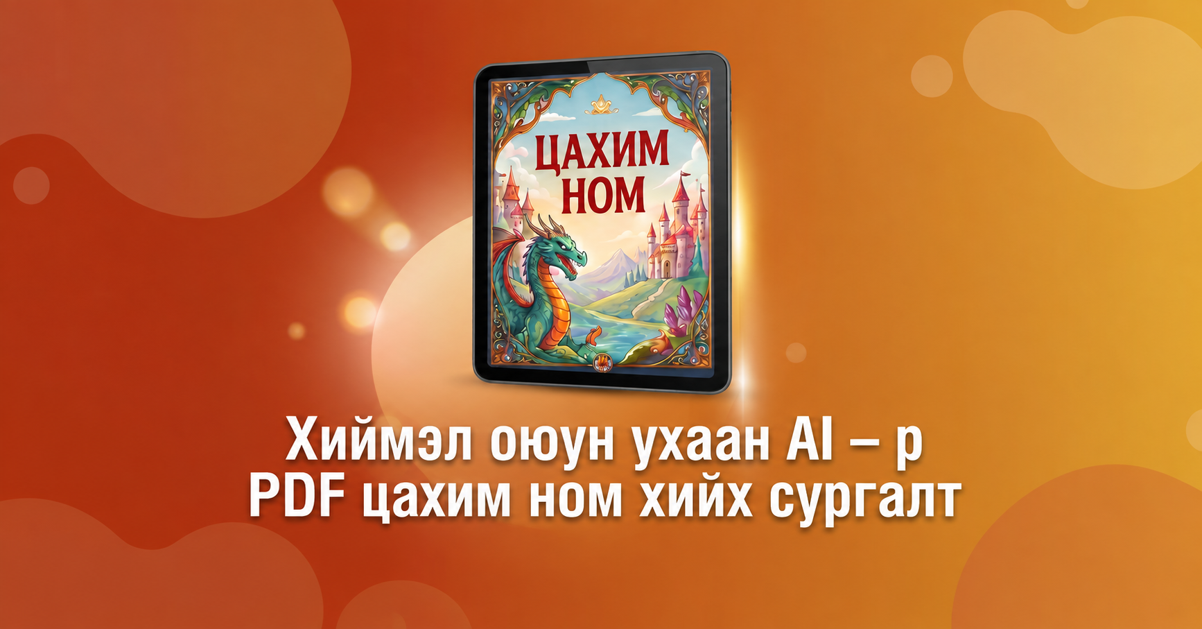 Хиймэл оюун ухаан AI – р PDF цахим ном хийх видео хичээл сургалт